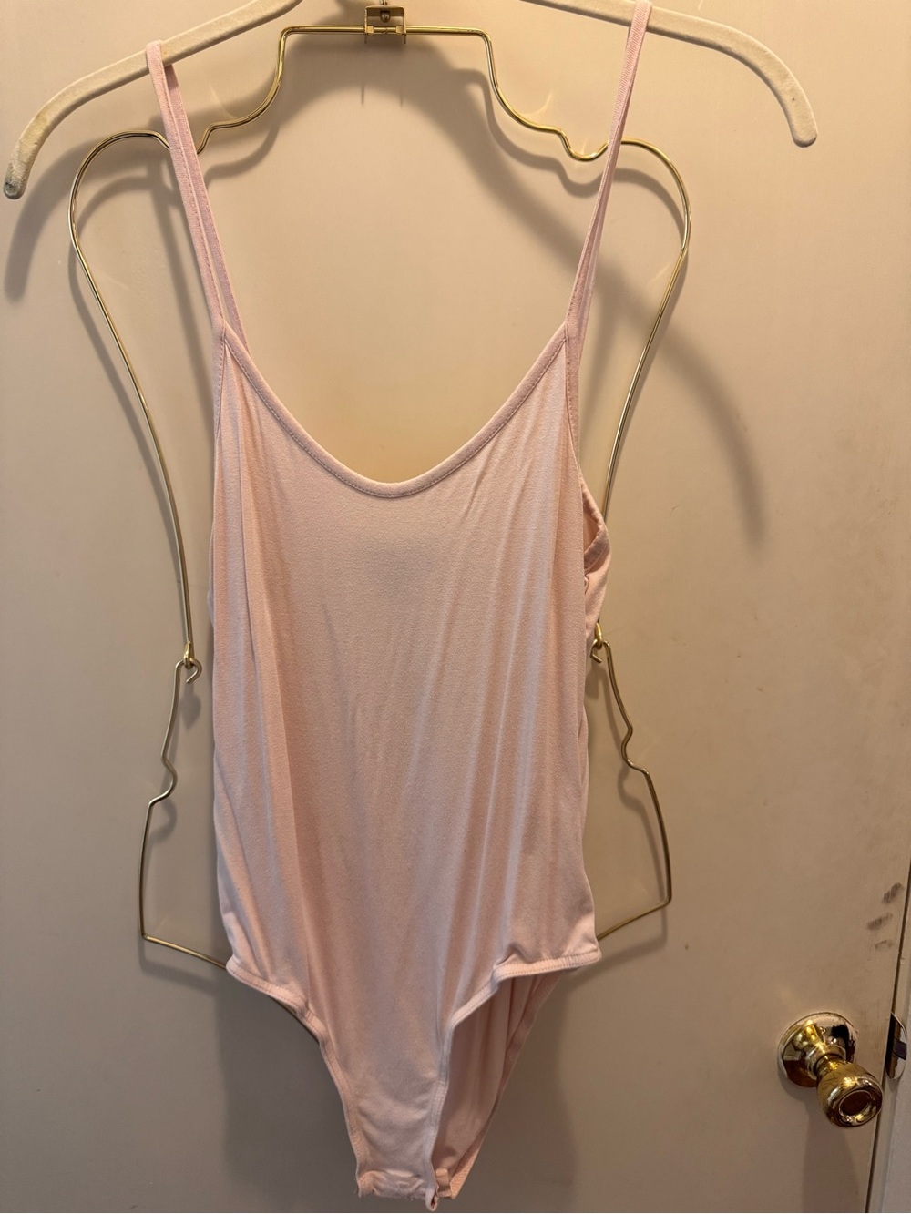 Missguided Pale Pink Scoop Neck Bodysuit